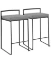 Lumisource Set Of 2 Fuji Stacker Counter Stools