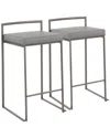 Lumisource Set Of 2 Fuji Stacker Counter Stools