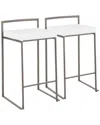 Lumisource Set Of 2 Fuji Stacker Counter Stools