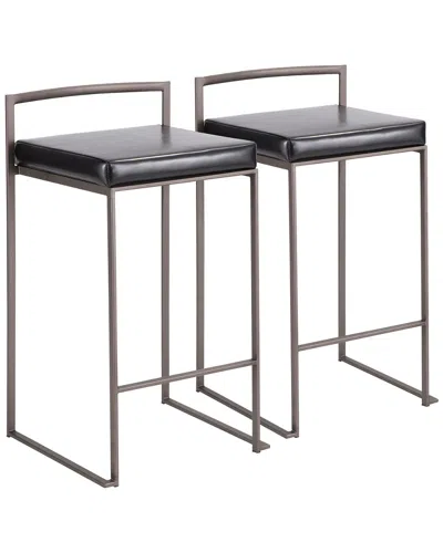 Lumisource Set Of 2 Fuji Stacker Counter Stools