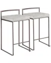 Lumisource Set Of 2 Fuji Stacker Counter Stools