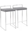Lumisource Set Of 2 Fuji Stacker Counter Stools