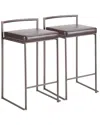 Lumisource Set Of 2 Fuji Stacker Counter Stools