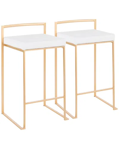 Lumisource Set Of 2 Fuji Stacker Counter Stools In Multi