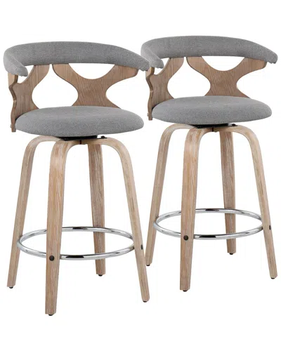 Lumisource Set Of 2 Gardenia 26 Fixed-height Counter Stool In Brown