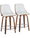 Lumisource Gianna 24 Fixed-height Counter Stool - Set Of 2 B
