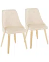 Lumisource Giovanni Chair - Set Of 2 Ch-giovpu-hlbw2 Nacr2