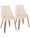 Lumisource Giovanni Chair - Set Of 2 Ch-giovpu-hlbw2 Wlcr2