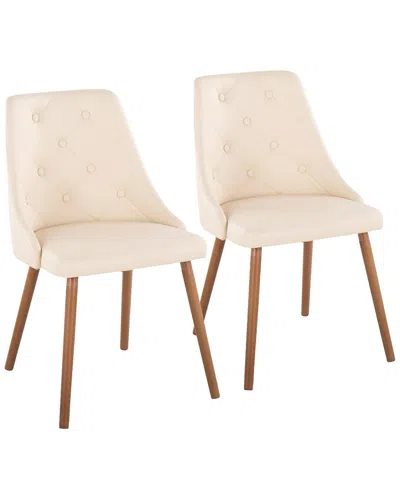 Lumisource Set Of 2 Giovanni Chairs In Neutral