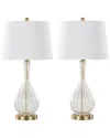 Lumisource Jenny 27 Contemporary Glass Table Lamp In Clear C In White