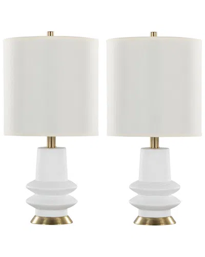 LUMISOURCE LUMISOURCE SET OF 2 LLOYD 26IN CONTEMPORARY TABLE LAMPS WITH GRANDVIEW GALLERY  LINEN SHADE