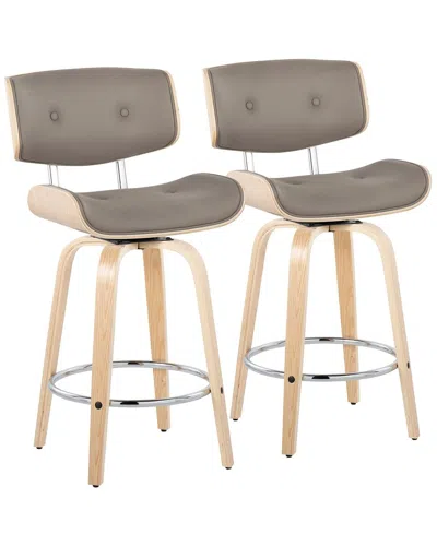 LUMISOURCE LUMISOURCE SET OF 2 LOMBARDI 30 FIXED-HEIGHT BARSTOOL