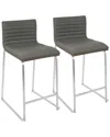 Lumisource Set Of 2 Mara Counter Stools