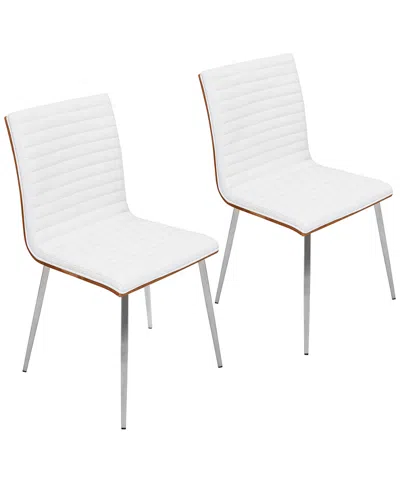 Lumisource Set Of 2 Mason Swivel Chairs In White