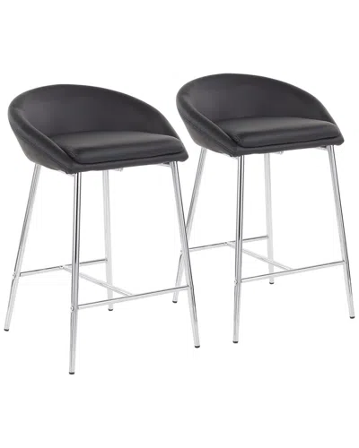 Lumisource Set Of 2 Matise Counter Stools In Black