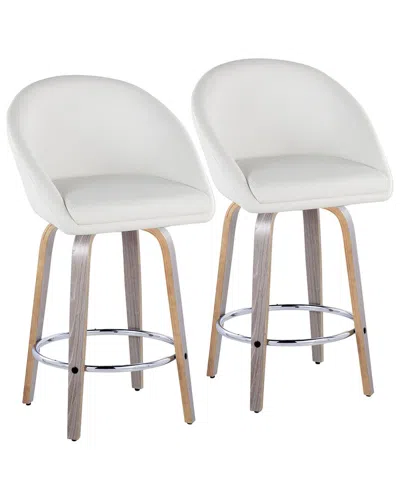 Lumisource Set Of 2 Matisse Highback 26in Contemporary Fixed-height Counter  Swivel Stools With Foot