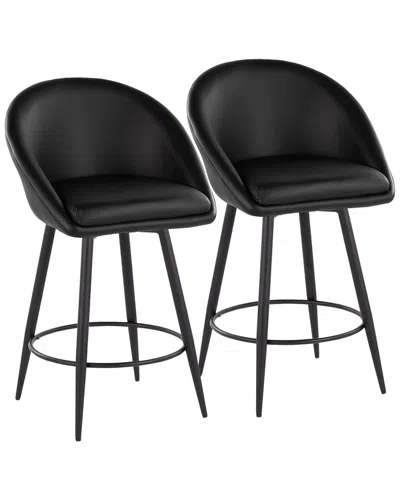 Lumisource Set Of 2 Matisse Highback 26in Contemporary Fixed-height Counter  Swivel Stools With Foot
