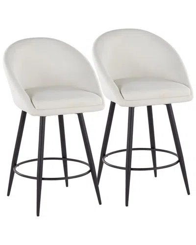Lumisource Set Of 2 Matisse Highback 26in Contemporary Fixed-height Counter  Swivel Stools With Foot