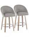 Lumisource Set Of 2 Matisse Highback 26in Contemporary Fixed-height Counter  Swivel Stools With Foot