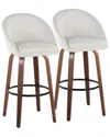 Lumisource Set Of 2 Matisse Highback 30in Contemporary Fixed-height Bar Stools  With Footrest