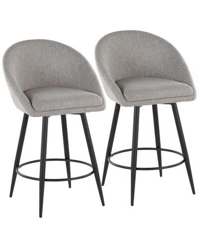 Lumisource Set Of 2 Matisse Highback Contemporary 26in Fixed-height Counter  Swivel Stools With Foot