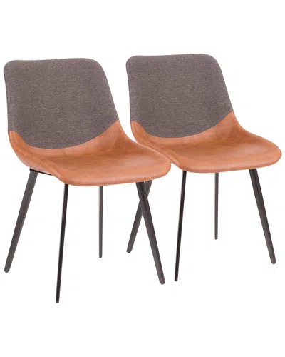 Lumisource Set Of 2 Outlaw Two-tone Chairs In Brown