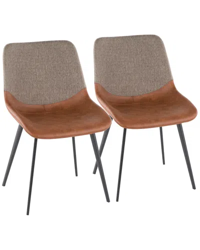Lumisource Set Of 2 Outlaw Two-tone Chairs In Brown