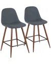 Lumisource Set Of 2 Pebble Counter Stools
