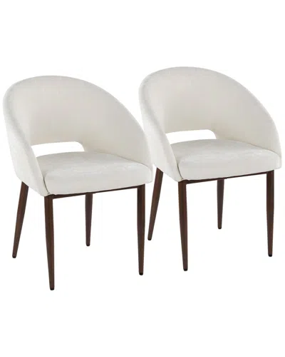 Lumisource Set Of 2 Renee Upholstered Chair In White