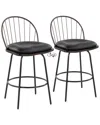 Lumisource Riley 26 Fixed-height Counter Stool - Set Of 2 B2