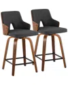 Lumisource Stella 24 Fixed-height Counter Stool - Set Of 2 B