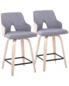Lumisource Stella 24 Fixed-height Counter Stool - Set Of 2 B