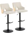 Lumisource Stella Adjustable Barstool - Set Of 2 Bs-stella-rn