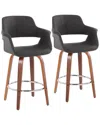 Lumisource Vintage Flair 26 Fixed-height Counter Stool - Set