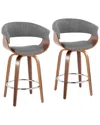 Lumisource Vintage Mod 26 Fixed-height Counter Stool - Set O