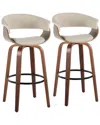Lumisource Vintage Mod 30 Fixed-height Barstool - Set Of 2 B
