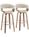 Lumisource Vintage Mod 30 Fixed-height Barstool - Set Of 2 B