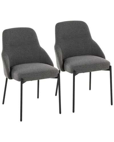 Lumisource Set Of 2 York Upholstered Chair In Black