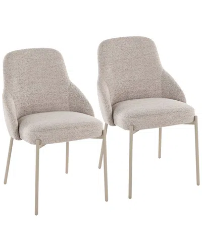 Lumisource Set Of 2 York Upholstered Chair In Neutral