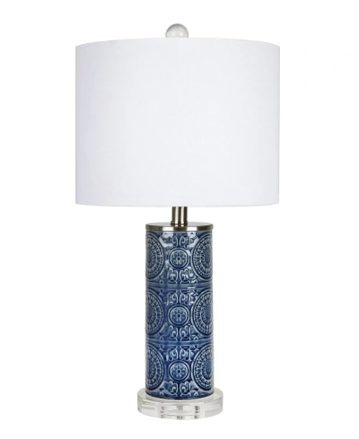 Lumisource Spyro 23" Ceramic Table Lamp In Blue,white