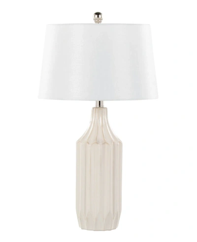 Lumisource Stella 23" Ceramic Table Lamp In Cream,white