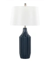 Lumisource Stella 23" Ceramic Table Lamp In Dark Blue,white