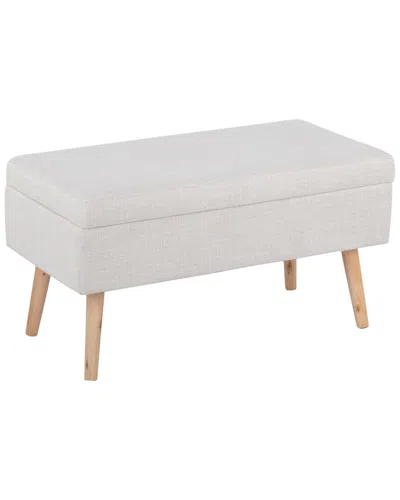 Lumisource Storage Bench In Beige