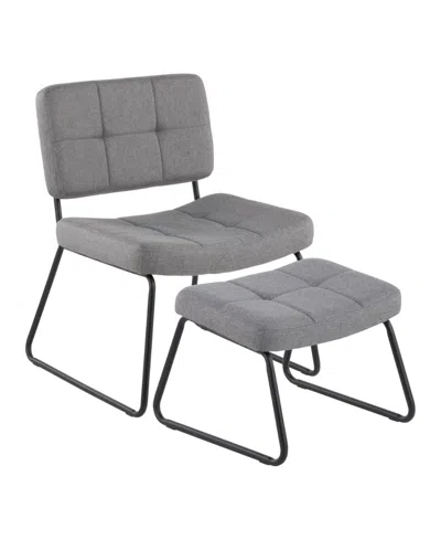 Lumisource Stout Contemporary Lounge Chair And Ottoman Set