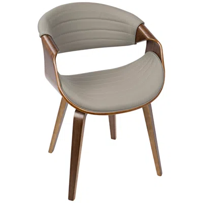 Lumisource Symphony Gray Faux Leather Dining Chair