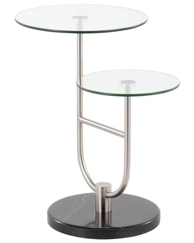 Lumisource Trombone Side Table In Silver