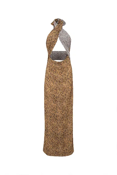 Luna B Women's Brown Savage Dress