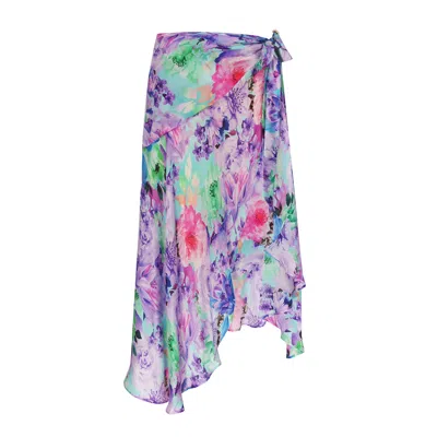 Luna B Women's Gaia Long Pareo In Purple