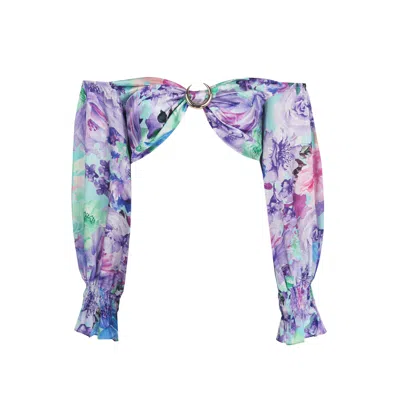 Luna B Women's Gaia Long Sleeve Bustier Floral Purple