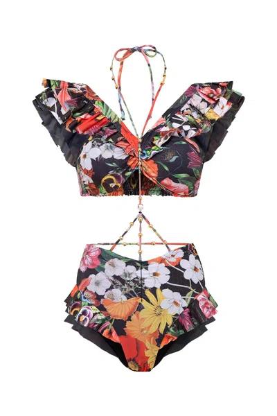 Luna B Women's Ophelia Swimsuit Printed Black